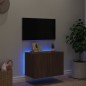 vidaXL TV-Wandschrank mit LED-Leuchten Braun Eichen-Optik 60x35x41 cm vidaXL TV-Wandschrank mit LED-Leuchten Braun Eichen-Optik 60x35x41 cm