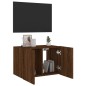 vidaXL TV-Wandschrank mit LED-Leuchten Braun Eichen-Optik 60x35x41 cm vidaXL TV-Wandschrank mit LED-Leuchten Braun Eichen-Optik 60x35x41 cm