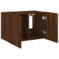 vidaXL TV-Wandschrank mit LED-Leuchten Braun Eichen-Optik 60x35x41 cm vidaXL TV-Wandschrank mit LED-Leuchten Braun Eichen-Optik 60x35x41 cm