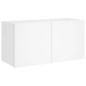vidaXL TV-Wandschrank mit LED-Leuchten Weiß 80x35x41 cm vidaXL TV-Wandschrank mit LED-Leuchten Weiß 80x35x41 cm