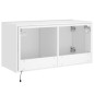 vidaXL TV-Wandschrank mit LED-Leuchten Weiß 80x35x41 cm vidaXL TV-Wandschrank mit LED-Leuchten Weiß 80x35x41 cm