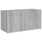 vidaXL TV-Wandschrank mit LED-Leuchten Grau Sonoma 80x35x41 cm vidaXL TV-Wandschrank mit LED-Leuchten Grau Sonoma 80x35x41 cm