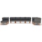 10-tlg. Garten-Lounge-Set mit Kissen Poly Rattan Grau 10-tlg. Garten-Lounge-Set mit Kissen Poly Rattan Grau