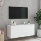 vidaXL TV-Wandschrank mit LED-Leuchten Weiß 100x35x41 cm vidaXL TV-Wandschrank mit LED-Leuchten Weiß 100x35x41 cm