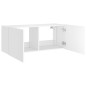 vidaXL TV-Wandschrank mit LED-Leuchten Weiß 100x35x41 cm vidaXL TV-Wandschrank mit LED-Leuchten Weiß 100x35x41 cm