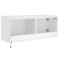 vidaXL TV-Wandschrank mit LED-Leuchten Weiß 100x35x41 cm vidaXL TV-Wandschrank mit LED-Leuchten Weiß 100x35x41 cm