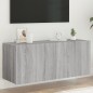vidaXL TV-Wandschrank mit LED-Leuchten Grau Sonoma 100x35x41 cm vidaXL TV-Wandschrank mit LED-Leuchten Grau Sonoma 100x35x41 cm