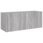 vidaXL TV-Wandschrank mit LED-Leuchten Grau Sonoma 100x35x41 cm vidaXL TV-Wandschrank mit LED-Leuchten Grau Sonoma 100x35x41 cm