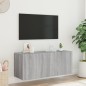 vidaXL TV-Wandschrank mit LED-Leuchten Grau Sonoma 100x35x41 cm vidaXL TV-Wandschrank mit LED-Leuchten Grau Sonoma 100x35x41 cm