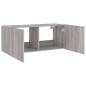vidaXL TV-Wandschrank mit LED-Leuchten Grau Sonoma 100x35x41 cm vidaXL TV-Wandschrank mit LED-Leuchten Grau Sonoma 100x35x41 cm