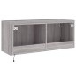 vidaXL TV-Wandschrank mit LED-Leuchten Grau Sonoma 100x35x41 cm vidaXL TV-Wandschrank mit LED-Leuchten Grau Sonoma 100x35x41 cm