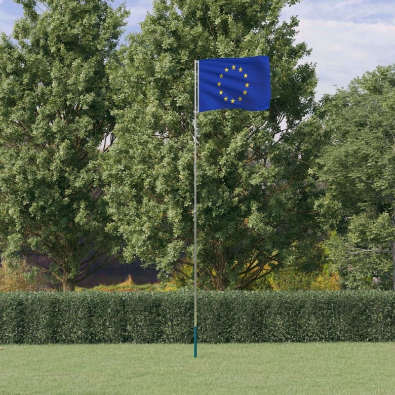 vidaXL Europaflagge mit Mast 5,55 m Aluminium vidaXL Europaflagge mit Mast 5,55 m Aluminium