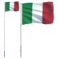 vidaXL Flagge Italiens mit Mast 5,55 m Aluminium vidaXL Flagge Italiens mit Mast 5,55 m Aluminium
