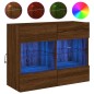 vidaXL TV-Wandschrank mit LED-Leuchten Braun Eichen-Optik vidaXL TV-Wandschrank mit LED-Leuchten Braun Eichen-Optik