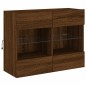 vidaXL TV-Wandschrank mit LED-Leuchten Braun Eichen-Optik vidaXL TV-Wandschrank mit LED-Leuchten Braun Eichen-Optik