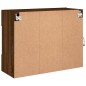 vidaXL TV-Wandschrank mit LED-Leuchten Braun Eichen-Optik vidaXL TV-Wandschrank mit LED-Leuchten Braun Eichen-Optik