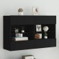 vidaXL TV-Wandschrank mit LED-Leuchten Schwarz 98,5x30x60,5 cm vidaXL TV-Wandschrank mit LED-Leuchten Schwarz 98,5x30x60,5 cm