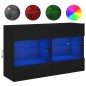 vidaXL TV-Wandschrank mit LED-Leuchten Schwarz 98,5x30x60,5 cm vidaXL TV-Wandschrank mit LED-Leuchten Schwarz 98,5x30x60,5 cm