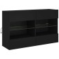 vidaXL TV-Wandschrank mit LED-Leuchten Schwarz 98,5x30x60,5 cm vidaXL TV-Wandschrank mit LED-Leuchten Schwarz 98,5x30x60,5 cm