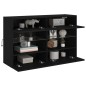 vidaXL TV-Wandschrank mit LED-Leuchten Schwarz 98,5x30x60,5 cm vidaXL TV-Wandschrank mit LED-Leuchten Schwarz 98,5x30x60,5 cm
