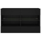 vidaXL TV-Wandschrank mit LED-Leuchten Schwarz 98,5x30x60,5 cm vidaXL TV-Wandschrank mit LED-Leuchten Schwarz 98,5x30x60,5 cm