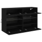 vidaXL TV-Wandschrank mit LED-Leuchten Schwarz 98,5x30x60,5 cm vidaXL TV-Wandschrank mit LED-Leuchten Schwarz 98,5x30x60,5 cm