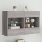 vidaXL TV-Wandschrank mit LED-Leuchten Grau Sonoma 98,5x30x60,5 cm vidaXL TV-Wandschrank mit LED-Leuchten Grau Sonoma 98,5x30x60,5 cm