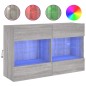 vidaXL TV-Wandschrank mit LED-Leuchten Grau Sonoma 98,5x30x60,5 cm vidaXL TV-Wandschrank mit LED-Leuchten Grau Sonoma 98,5x30x60,5 cm