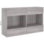 vidaXL TV-Wandschrank mit LED-Leuchten Grau Sonoma 98,5x30x60,5 cm vidaXL TV-Wandschrank mit LED-Leuchten Grau Sonoma 98,5x30x60,5 cm