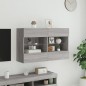 vidaXL TV-Wandschrank mit LED-Leuchten Grau Sonoma 98,5x30x60,5 cm vidaXL TV-Wandschrank mit LED-Leuchten Grau Sonoma 98,5x30x60,5 cm