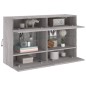 vidaXL TV-Wandschrank mit LED-Leuchten Grau Sonoma 98,5x30x60,5 cm vidaXL TV-Wandschrank mit LED-Leuchten Grau Sonoma 98,5x30x60,5 cm
