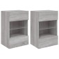 vidaXL TV-Wandschränke mit LED-Leuchten 2 Stk. Grau Sonoma vidaXL TV-Wandschränke mit LED-Leuchten 2 Stk. Grau Sonoma