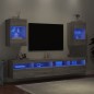 vidaXL TV-Wandschränke mit LED-Leuchten 2 Stk. Grau Sonoma vidaXL TV-Wandschränke mit LED-Leuchten 2 Stk. Grau Sonoma