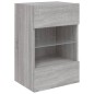 vidaXL TV-Wandschränke mit LED-Leuchten 2 Stk. Grau Sonoma vidaXL TV-Wandschränke mit LED-Leuchten 2 Stk. Grau Sonoma