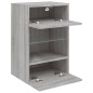 vidaXL TV-Wandschränke mit LED-Leuchten 2 Stk. Grau Sonoma vidaXL TV-Wandschränke mit LED-Leuchten 2 Stk. Grau Sonoma