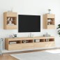 vidaXL TV-Wandschrank mit LED-Leuchten Sonoma-Eiche 40x30x60,5 cm vidaXL TV-Wandschrank mit LED-Leuchten Sonoma-Eiche 40x30x60,5 cm