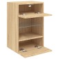vidaXL TV-Wandschrank mit LED-Leuchten Sonoma-Eiche 40x30x60,5 cm vidaXL TV-Wandschrank mit LED-Leuchten Sonoma-Eiche 40x30x60,5 cm