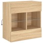 vidaXL TV-Wandschrank mit LED-Leuchten Sonoma-Eiche 58,5x30x60,5 cm vidaXL TV-Wandschrank mit LED-Leuchten Sonoma-Eiche 58,5x30x60,5 cm