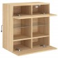 vidaXL TV-Wandschrank mit LED-Leuchten Sonoma-Eiche 58,5x30x60,5 cm vidaXL TV-Wandschrank mit LED-Leuchten Sonoma-Eiche 58,5x30x60,5 cm