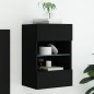 vidaXL TV-Wandschrank mit LED-Leuchten Schwarz 40x30x60,5 cm vidaXL TV-Wandschrank mit LED-Leuchten Schwarz 40x30x60,5 cm