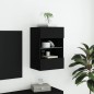 vidaXL TV-Wandschrank mit LED-Leuchten Schwarz 40x30x60,5 cm vidaXL TV-Wandschrank mit LED-Leuchten Schwarz 40x30x60,5 cm