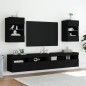 vidaXL TV-Wandschrank mit LED-Leuchten Schwarz 40x30x60,5 cm vidaXL TV-Wandschrank mit LED-Leuchten Schwarz 40x30x60,5 cm