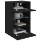 vidaXL TV-Wandschrank mit LED-Leuchten Schwarz 40x30x60,5 cm vidaXL TV-Wandschrank mit LED-Leuchten Schwarz 40x30x60,5 cm