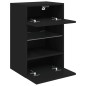 vidaXL TV-Wandschrank mit LED-Leuchten Schwarz 40x30x60,5 cm vidaXL TV-Wandschrank mit LED-Leuchten Schwarz 40x30x60,5 cm