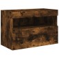 vidaXL TV-Wandschrank mit LED-Leuchten Räuchereiche 60x30x40 cm vidaXL TV-Wandschrank mit LED-Leuchten Räuchereiche 60x30x40 cm