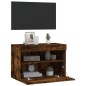 vidaXL TV-Wandschrank mit LED-Leuchten Räuchereiche 60x30x40 cm vidaXL TV-Wandschrank mit LED-Leuchten Räuchereiche 60x30x40 cm