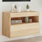 vidaXL TV-Wandschrank mit LED-Leuchten Sonoma-Eiche 60x30x40 cm vidaXL TV-Wandschrank mit LED-Leuchten Sonoma-Eiche 60x30x40 cm