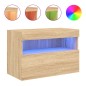 vidaXL TV-Wandschrank mit LED-Leuchten Sonoma-Eiche 60x30x40 cm vidaXL TV-Wandschrank mit LED-Leuchten Sonoma-Eiche 60x30x40 cm