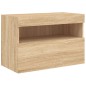 vidaXL TV-Wandschrank mit LED-Leuchten Sonoma-Eiche 60x30x40 cm vidaXL TV-Wandschrank mit LED-Leuchten Sonoma-Eiche 60x30x40 cm