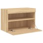 vidaXL TV-Wandschrank mit LED-Leuchten Sonoma-Eiche 60x30x40 cm vidaXL TV-Wandschrank mit LED-Leuchten Sonoma-Eiche 60x30x40 cm